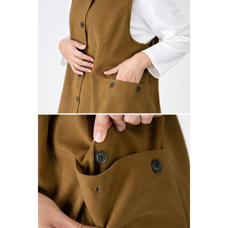 【送料無料】 微起毛ツイルベスト 5色 洗える 秋 冬 レディース トップス ベスト ツイル 微起毛 高見え 重ね着 レイヤード 体型カバー 着痩せ ポケット付き 8053 |  | 14