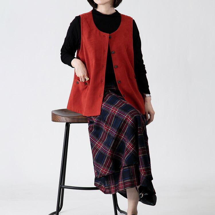 【送料無料】 微起毛ツイルベスト 5色 洗える 秋 冬 レディース トップス ベスト ツイル 微起毛 高見え 重ね着 レイヤード 体型カバー 着痩せ ポケット付き 8053 |  | 08