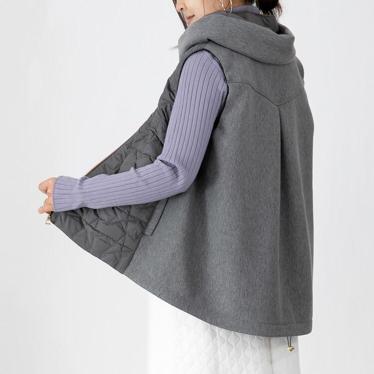 【送料無料/再入荷】 星柄キルトの中綿ベスト 3色 M L レディース アウター ベスト 中わた 袖無し 寒さ対策 体型カバー 体型隠し オシャレ 星柄 |  | 11