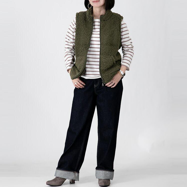 【送料無料】 ふわモコのシープボアZIPベスト 4色 M-LL 洗える ポケット付 レディース アウター ベスト ボアベスト インナーベスト ショートベスト ショート丈 |  | 09