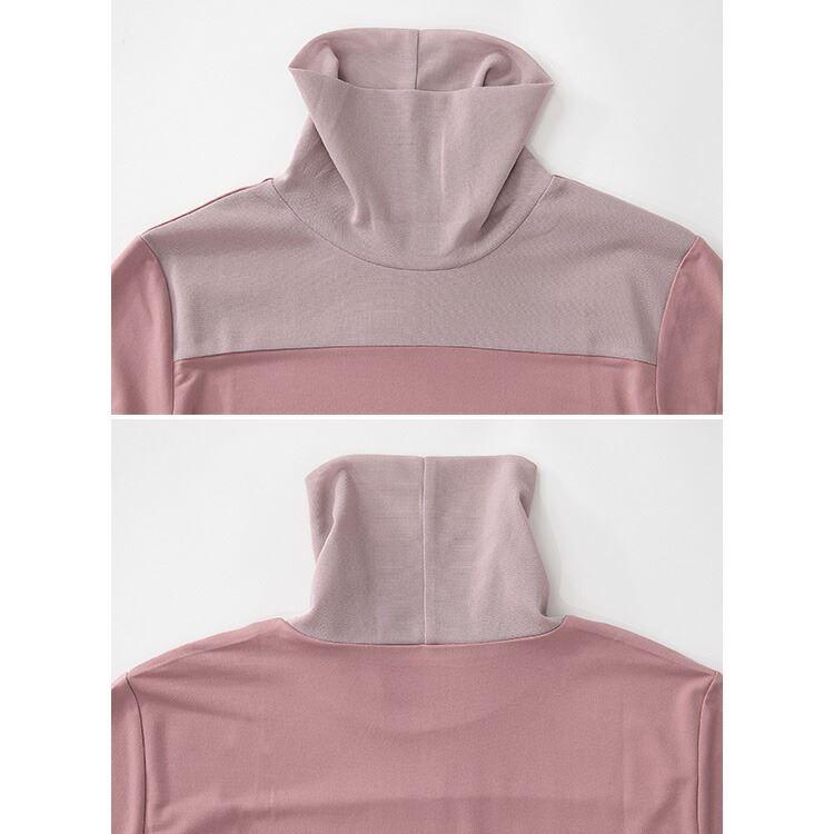 【送料無料/再入荷】 高見えするシアートップス 12色 洗える 透け感 長袖 レディース トップス インナー カットソー ニット ハイネック ストレッチ |  | 16