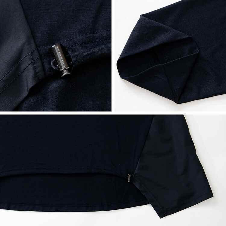 【送料無料】 エンボスロゴ異素材切替チュニック 4色 洗える エンボス加工 トップス インナー カットソー チュニック 7分袖 レディース ゆったり |  | 15