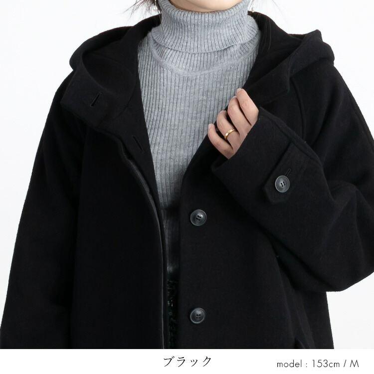 【キャメルがラスト6着のみ】【送料無料】【イタリア生地】 イタリアウールコート M-LL 長袖 レディース アウター コート ロング丈 フード付き ウール 裏地付き |  | 10