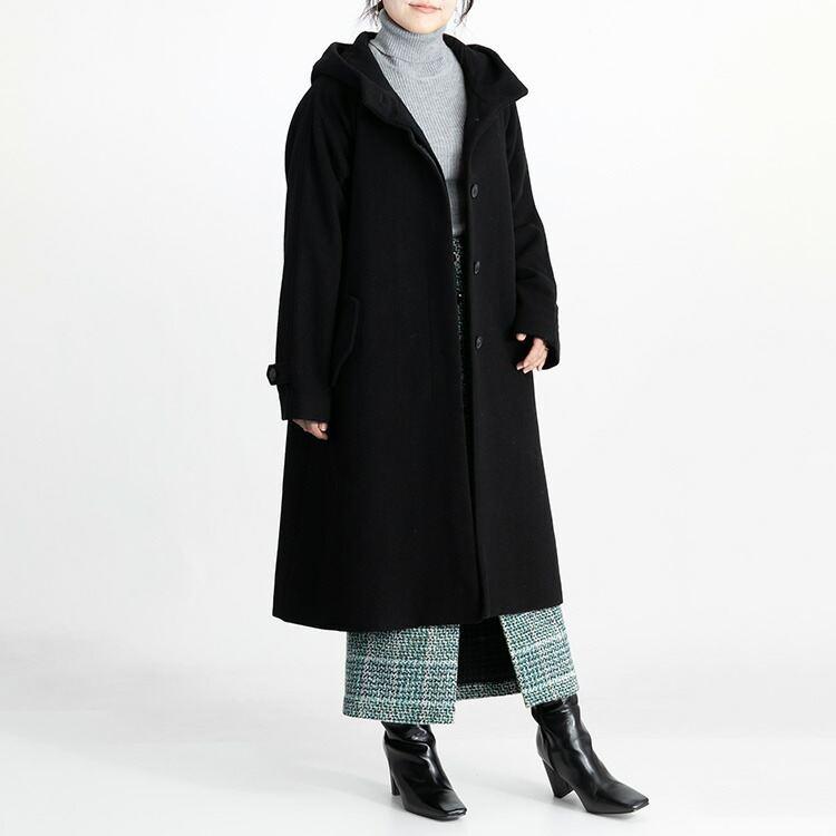 【キャメルがラスト6着のみ】【送料無料】【イタリア生地】 イタリアウールコート M-LL 長袖 レディース アウター コート ロング丈 フード付き ウール 裏地付き |  | 11