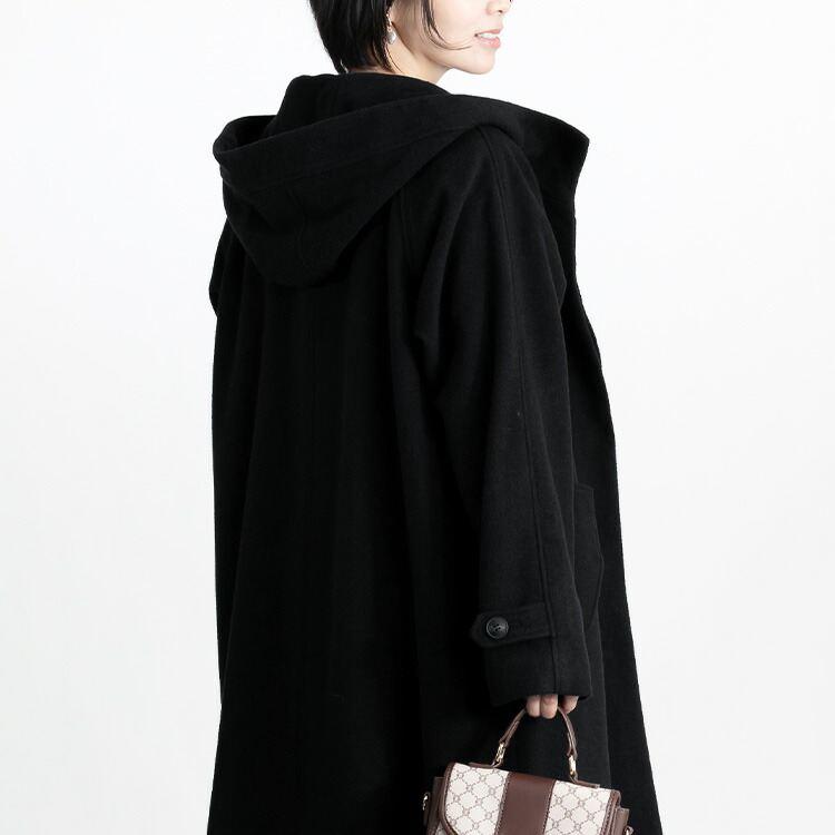 【キャメルがラスト6着のみ】【送料無料】【イタリア生地】 イタリアウールコート M-LL 長袖 レディース アウター コート ロング丈 フード付き ウール 裏地付き |  | 12