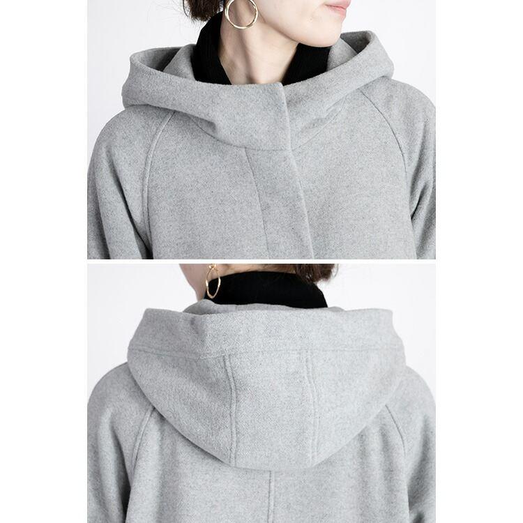 【キャメルがラスト6着のみ】【送料無料】【イタリア生地】 イタリアウールコート M-LL 長袖 レディース アウター コート ロング丈 フード付き ウール 裏地付き |  | 13