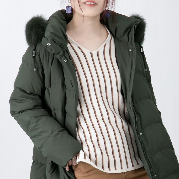 【送料無料】 極暖 ファー付きロングダウンコート 撥水加工 保温効果 レディース アウター コート ロングコート 防寒 ダウン80％ フォックスファー 暖かい 8772 |  | 08