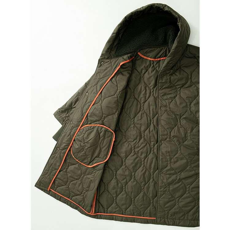 【送料無料】 ボア使いボリューム衿デザインキルトコート 4色 中わた ボア 長袖 レディース アウター コート 春秋冬 配色パイピング 配色 異素材切替 リブ |  | 15