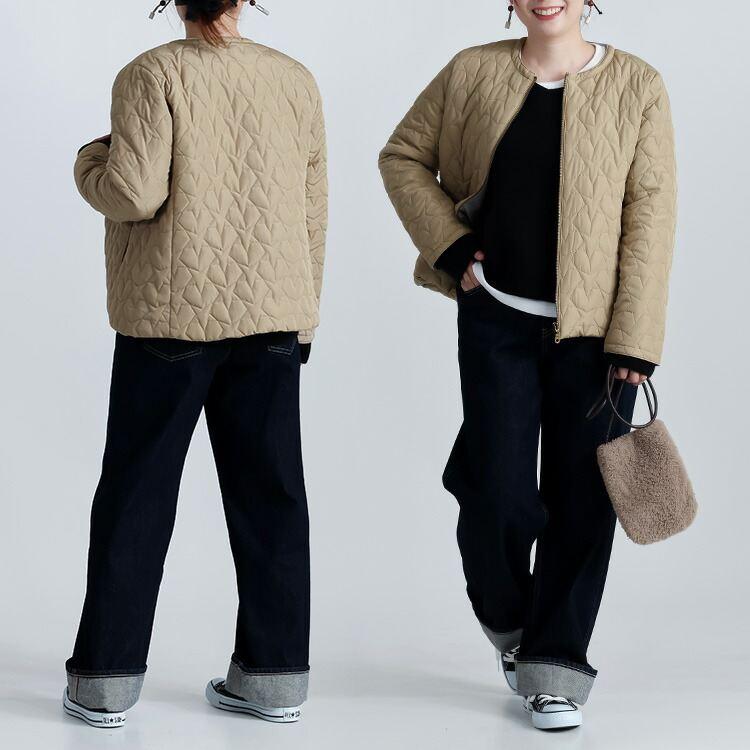 【登場】【送料無料/再入荷】 星柄キルトの中綿ジャケット 4色 M L 長袖 中綿 レディース アウター ジャケット コート ブルゾン 中わた 星柄 キルティング |  | 10