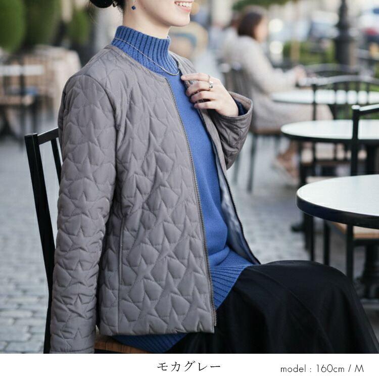 【登場】【送料無料/再入荷】 星柄キルトの中綿ジャケット 4色 M L 長袖 中綿 レディース アウター ジャケット コート ブルゾン 中わた 星柄 キルティング |  | 11