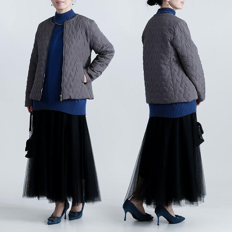 【登場】【送料無料/再入荷】 星柄キルトの中綿ジャケット 4色 M L 長袖 中綿 レディース アウター ジャケット コート ブルゾン 中わた 星柄 キルティング |  | 12