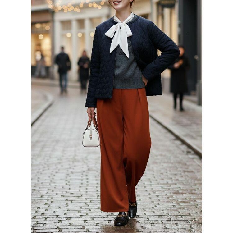 【登場】【送料無料/再入荷】 星柄キルトの中綿ジャケット 4色 M L 長袖 中綿 レディース アウター ジャケット コート ブルゾン 中わた 星柄 キルティング |  | 14