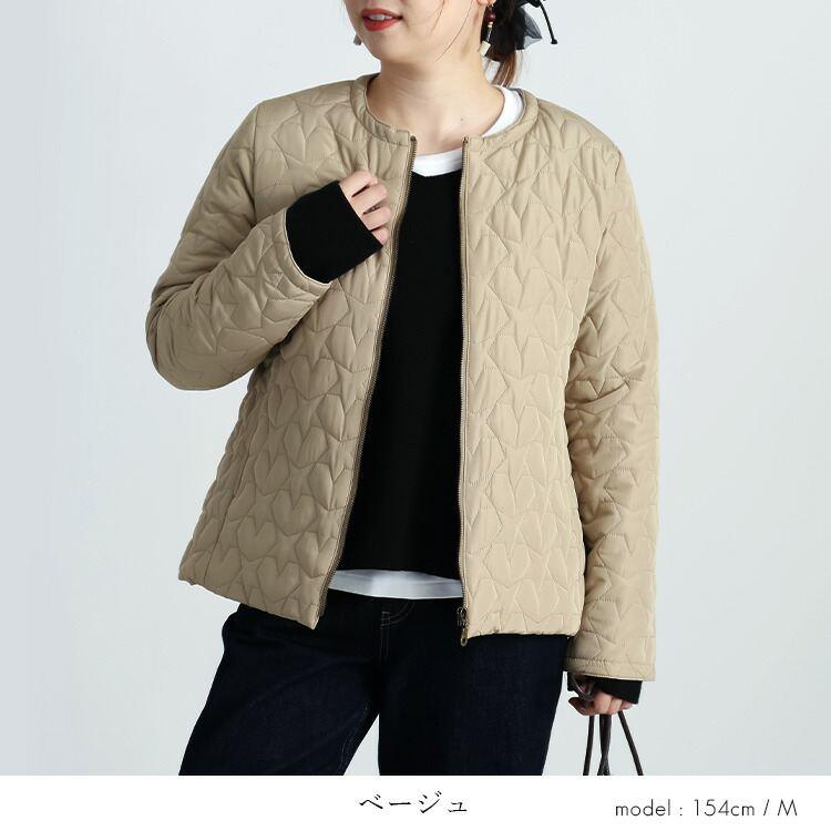 【登場】【送料無料/再入荷】 星柄キルトの中綿ジャケット 4色 M L 長袖 中綿 レディース アウター ジャケット コート ブルゾン 中わた 星柄 キルティング |  | 09