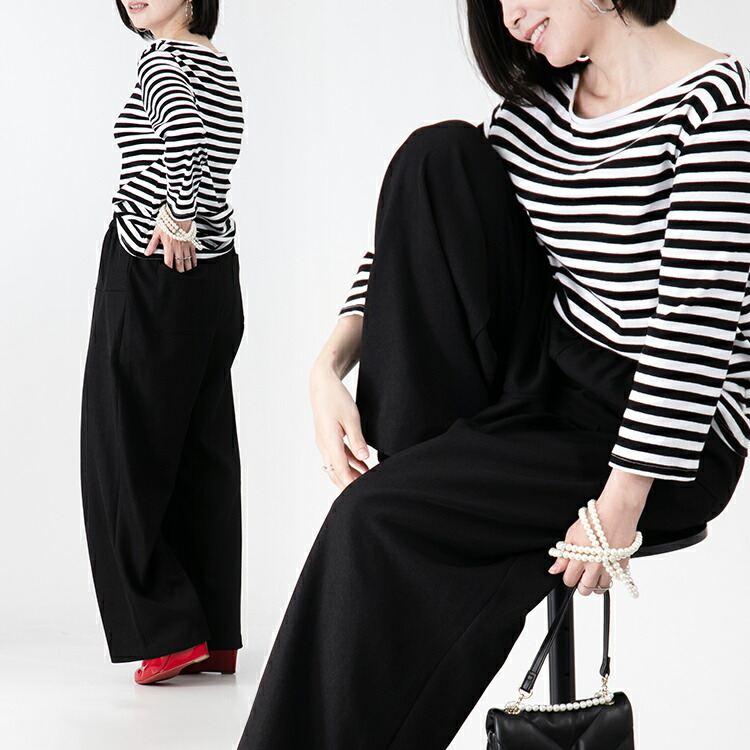 【値下げ/送料無料】 大人のリラックスコクーンパンツ 5色 M-LL 洗える 防シワ レディース ボトムス パンツ ワイドパンツ コクーンパンツ ウエストゴム |  | 15