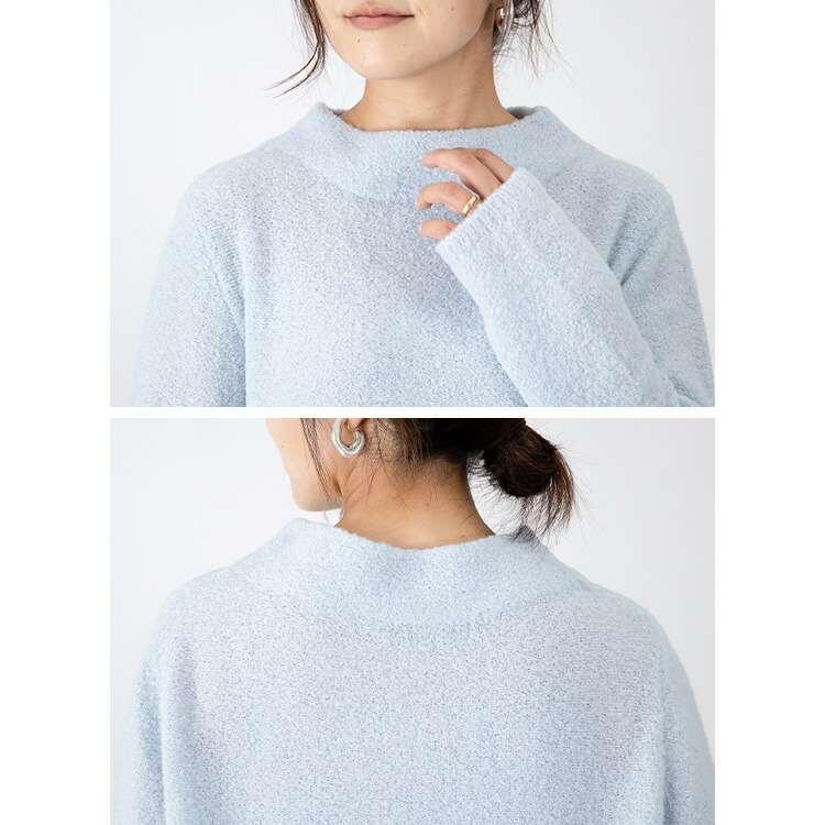 【送料無料】 ふんわり軽やか・ブークレボトルネックニット 6色 イタリア製生地 レディース トップス ニット ゼニアバルファー 暖かい 保温性 気持ちいい |  | 13