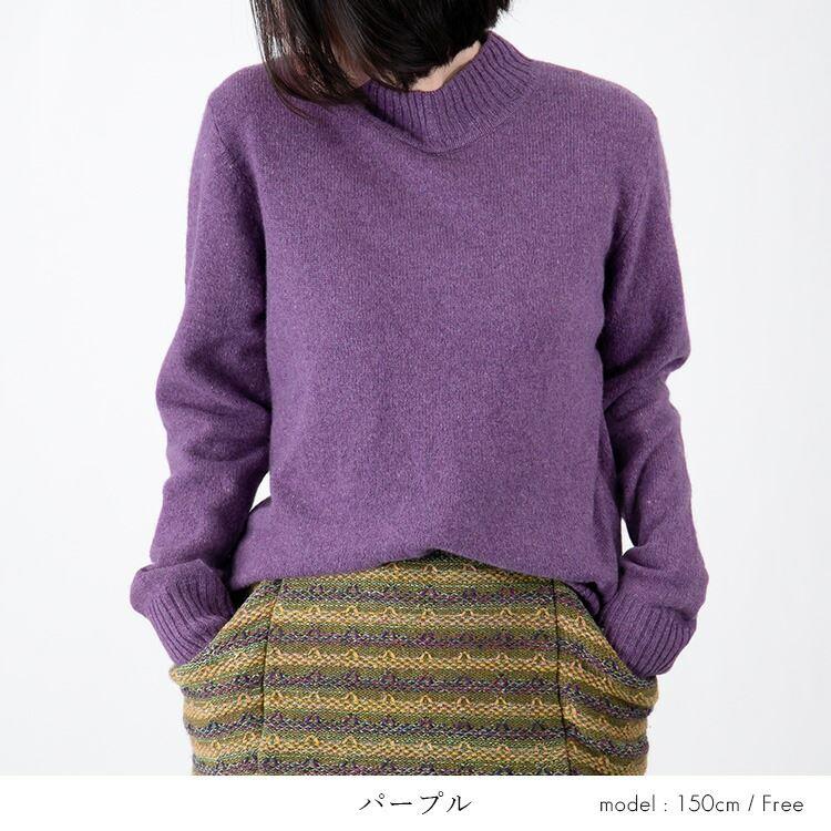 【送料無料】 贅沢カシミヤ100％ミックスヤーンニット 8色 レディース トップス ニット 着やすい シンプル 暖かい カシミヤ 保温性 |  | 12