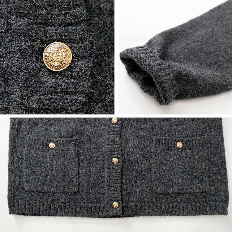 【送料無料/再入荷】 ベビーキャメル100％ニットカーディガン 4色 長袖 レディース トップス ニット カーディガン セーター チクチクしない 獣毛 冬 |  | 16