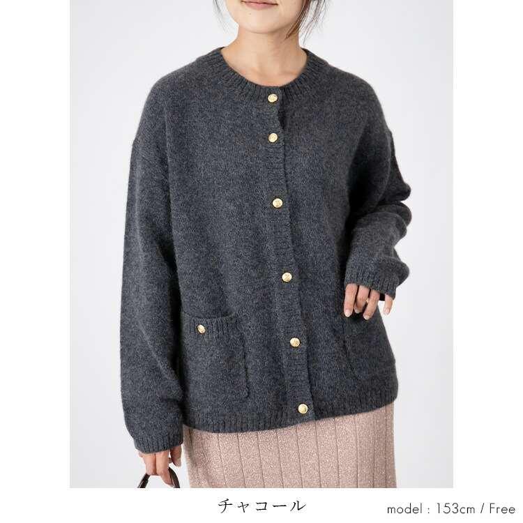 【送料無料/再入荷】 ベビーキャメル100％ニットカーディガン 4色 長袖 レディース トップス ニット カーディガン セーター チクチクしない 獣毛 冬 |  | 09