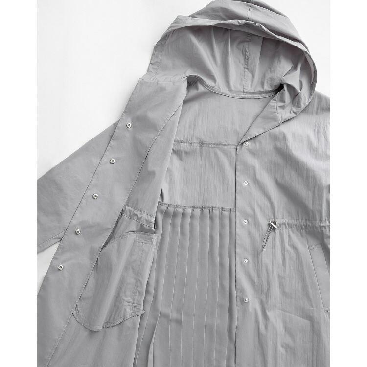 【送料無料】 360度オシャレな、後ろプリーツコート 2色 M-L 洗える  アウター コート レディース フード付き 袖丈調節 春秋 体型隠し お尻隠し 4602 |  | 12