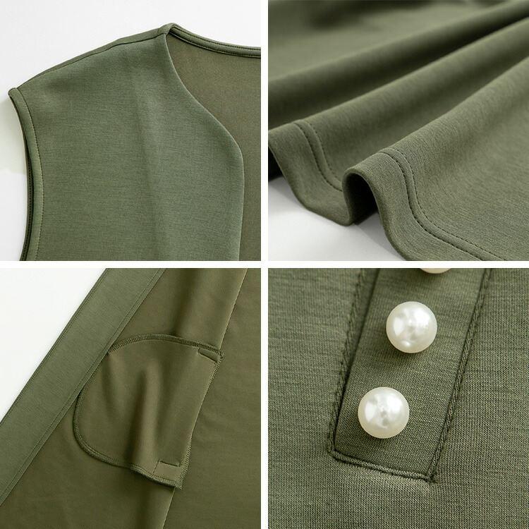 大幅値下】 パール使いボンディングロングジレ M L 洗える