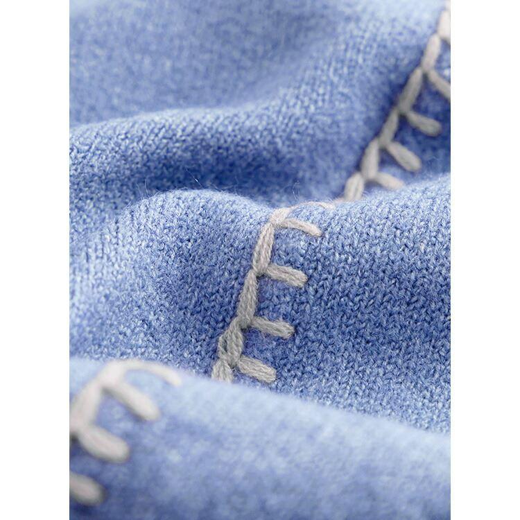 【送料無料/再入荷】 ステッチ使いが可愛いオーバーニット 5色 M 洗える レディース トップス ニット プルオーバー ニット ざっくりニット 大人かわいい |  | 03