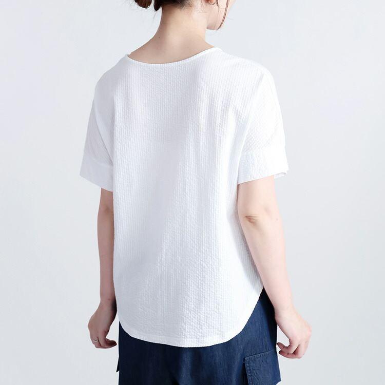 【送料無料/再入荷】 夏映えストライププルオーバー 4色 M L 洗える 半袖 ドルマンスリーブ レディース トップス チュニック カットソー 楽ちん クルーネック |  | 07