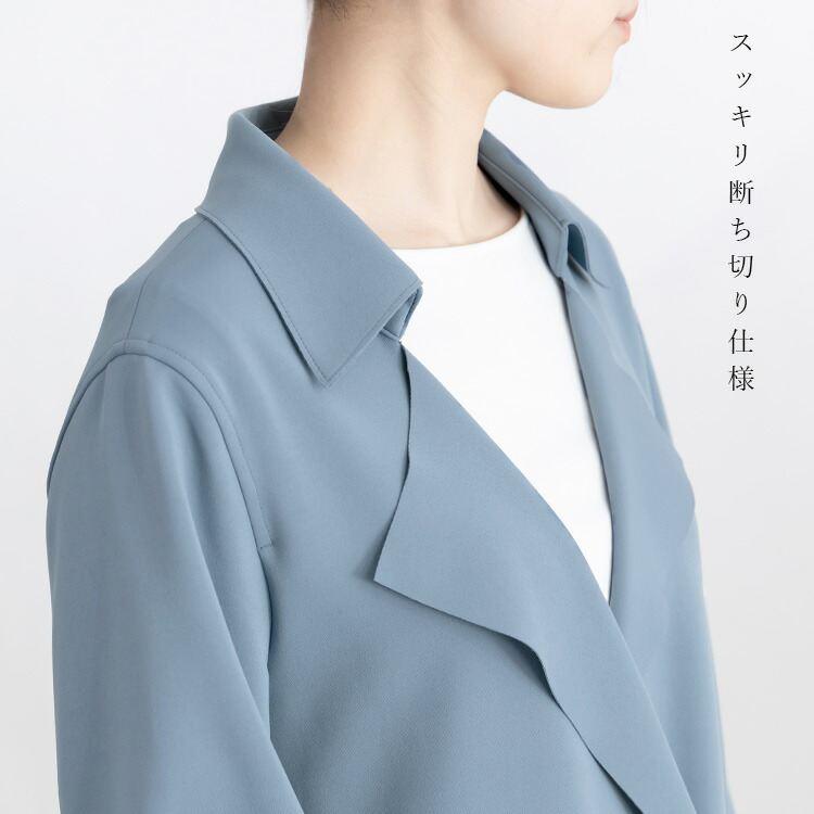 【送料無料】 テーラード衿ストレッチコート 4色 M L 洗える 軽量 長袖 レディース アウター コート スプリングコート オータムコート 衿付き 上品 |  | 11