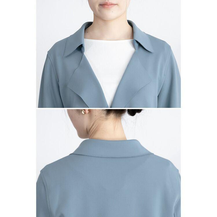 【送料無料】 テーラード衿ストレッチコート 4色 M L 洗える 軽量 長袖 レディース アウター コート スプリングコート オータムコート 衿付き 上品 |  | 14