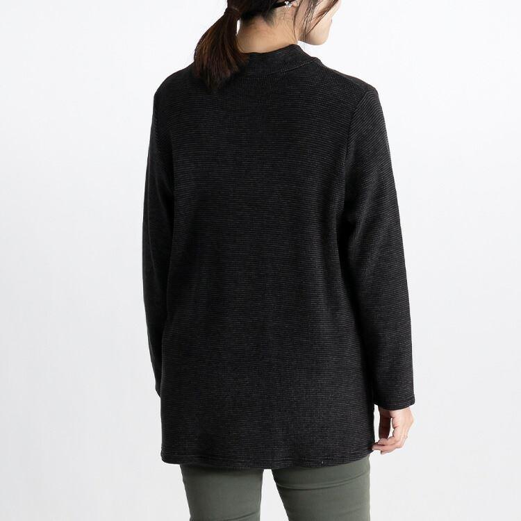 【送料無料】 発熱保温ハイネックチュニック 2色 M-LL 洗える 長袖 レディース トップス チュニック プルオーバー カットソー ハイネック HOT 発熱 保温 防寒 |  | 13