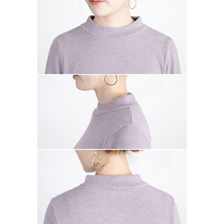 【送料無料】 発熱保温ハイネックチュニック 2色 M-LL 洗える 長袖 レディース トップス チュニック プルオーバー カットソー ハイネック HOT 発熱 保温 防寒 |  | 14