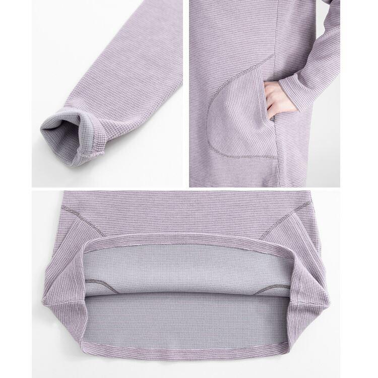 【送料無料】 発熱保温ハイネックチュニック 2色 M-LL 洗える 長袖 レディース トップス チュニック プルオーバー カットソー ハイネック HOT 発熱 保温 防寒 |  | 15