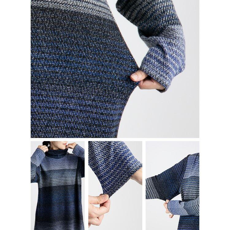 【送料無料】 グラデーションチュニック 洗える 長袖 レディース トップス チュニック ストレッチ 体型隠し お尻隠し 8109 |  | 05