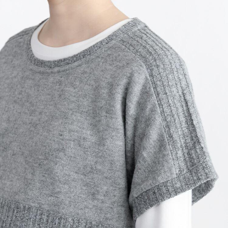 【送料無料】重ね着コーデチュニック 2色 M-L 洗える レディース トップス ニット ベスト プルオーバー 大人 柔らかい 上品 暖かい 保温性 春秋冬 2409 |  | 07