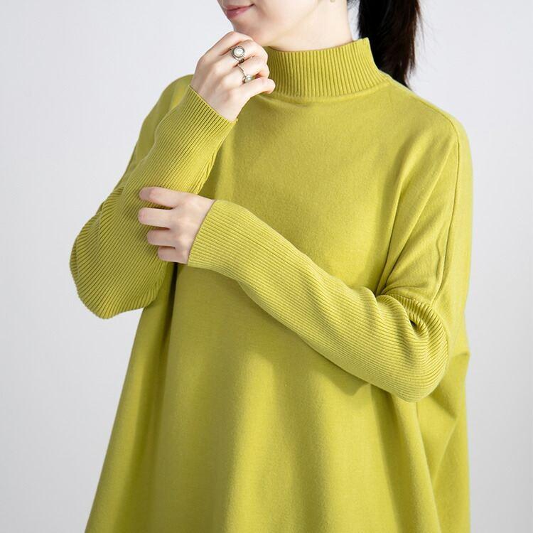 【送料無料/再入荷】 ハイネックドルマンニット 6色 M-L 洗える 長袖 レディース トップス ニット ハイネック ドルマン袖 体型カバー オーバーサイズ 春秋冬 |  | 08