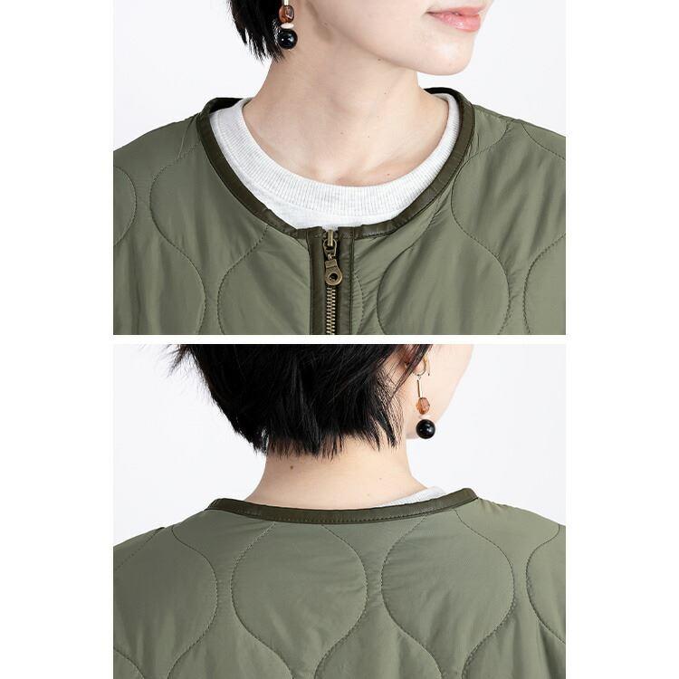 【送料無料】 キルティング× ウール調コート 3色 中わた 長袖 レディース アウター コート 裏地あり キルト ウールライク 配色 中綿 防寒 秋冬春 |  | 12