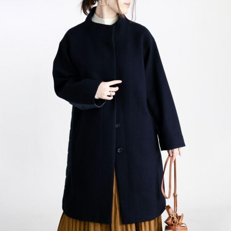 【再入荷】【送料無料】 ウールライク中綿コート 5色 M-LL 長袖 レディース アウター コート 中綿 膝丈 裏地付 中わた スタンドカラー ゆったり くすみカラー |  | 14