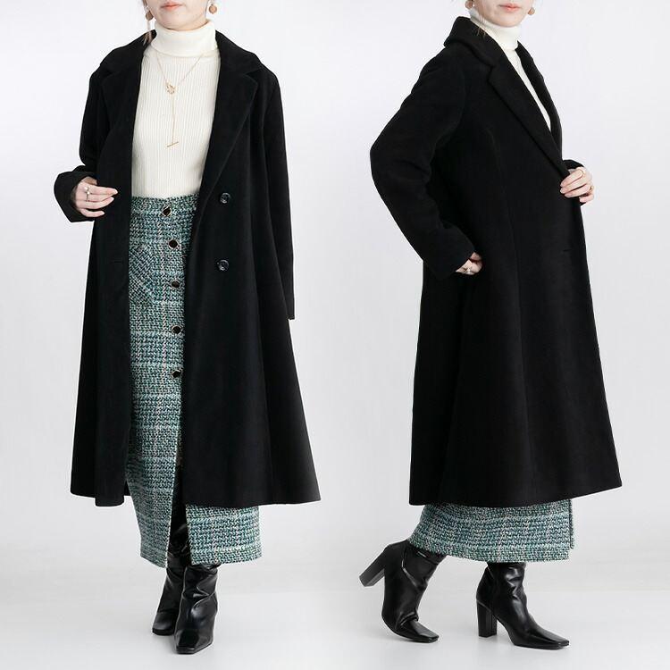 送料無料】美しく魅せるフレアコート 4色 M-L 長袖 防寒 レディース