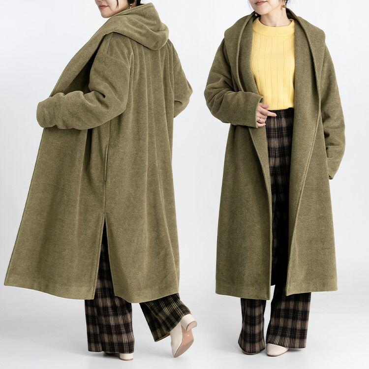 送料無料】 優しく映えるドラマティックコート 4色 M L 長袖 防寒 軽量