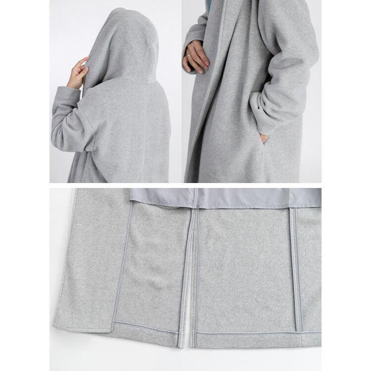 【送料無料】 優しく映えるドラマティックコート 4色 M L 長袖 防寒 軽量 裏地付 レディース アウター コート ロングコート ECOウール モヘア 起毛 トッパー |  | 16