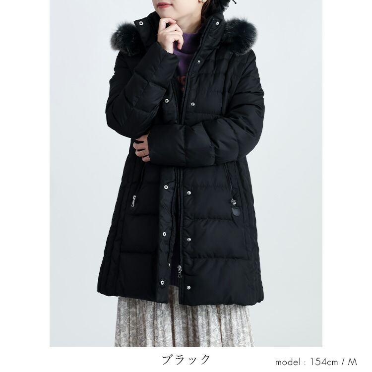 【新作/再入荷】【送料無料】 ダウンコート(フォックスファー取外し可) 3色 M-LL 撥水 保温効果 フォックスファー フード取り外し可 レディース アウター コート |  | 11