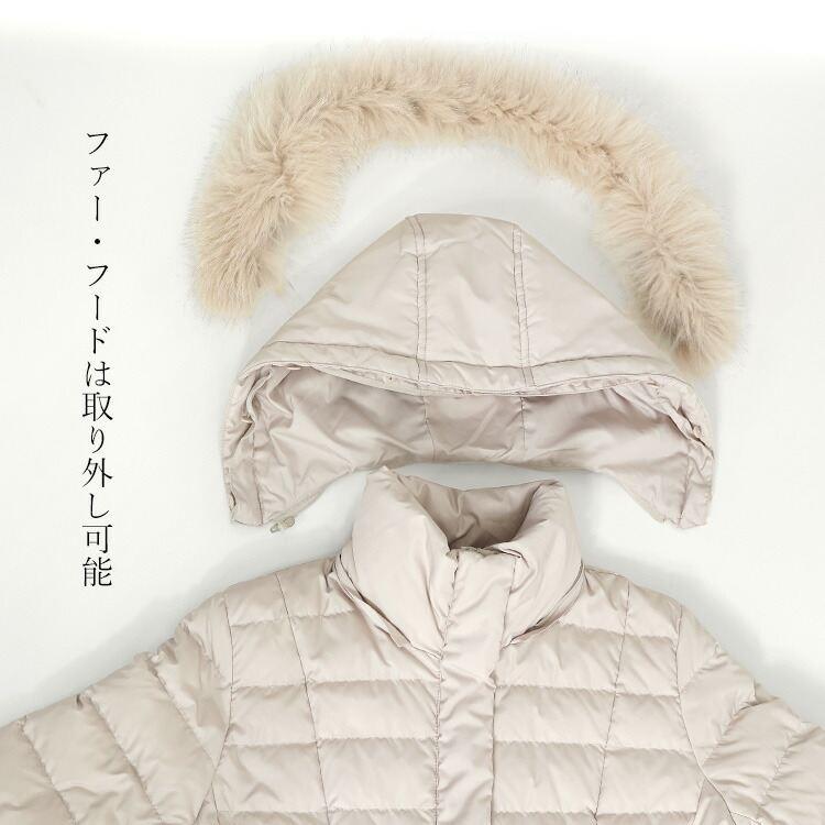 【新作/再入荷】【送料無料】 ダウンコート(フォックスファー取外し可) 3色 M-LL 撥水 保温効果 フォックスファー フード取り外し可 レディース アウター コート |  | 14