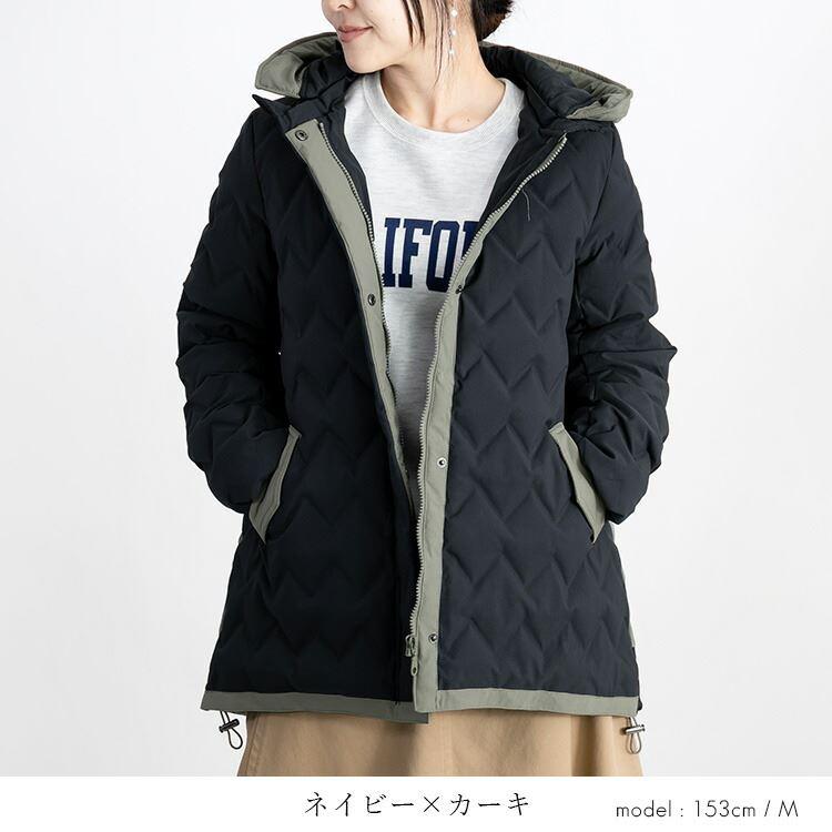 【送料無料】 防風保温の極暖シームレスダウンコート 3色 M L 洗える 長袖 レディース アウター コート ジャケット ダウンジャケット ダウンコート 防寒 冬 |  | 12