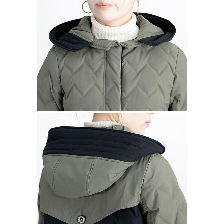 【送料無料】 防風保温の極暖シームレスダウンコート 3色 M L 洗える 長袖 レディース アウター コート ジャケット ダウンジャケット ダウンコート 防寒 冬 |  | 15