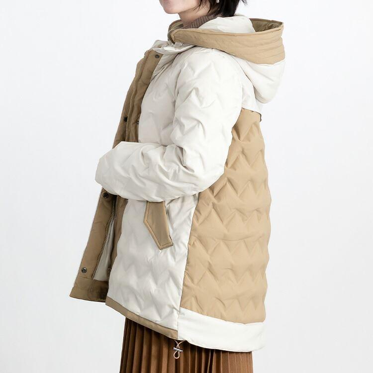 【送料無料】 防風保温の極暖シームレスダウンコート 3色 M L 洗える 長袖 レディース アウター コート ジャケット ダウンジャケット ダウンコート 防寒 冬 |  | 07