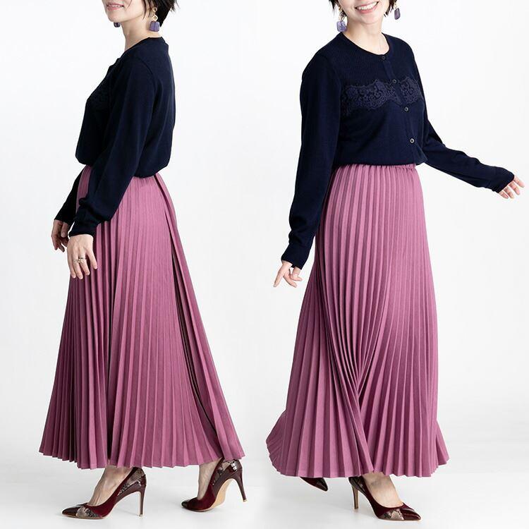 【送料無料/再入荷】 レース使いウール100％カーディガン 4色 洗える  トップス ニット カーディガン カットソー レディース ウール |  | 12