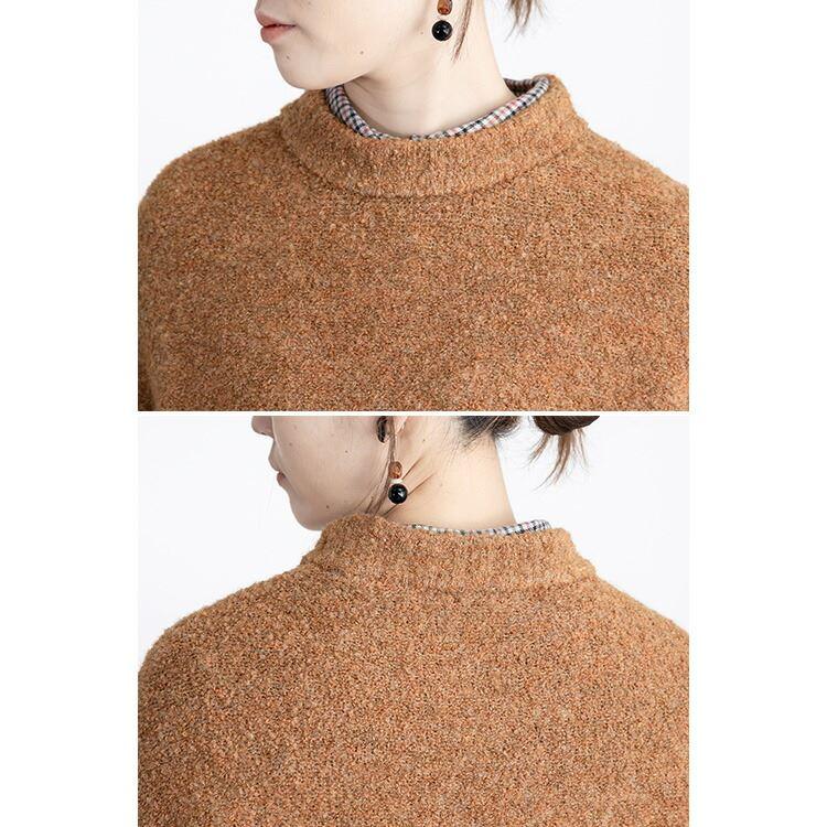 【送料無料/再入荷】 色使いが綺麗なブークレベスト 4色 M-L 洗える レディース トップス ニット プルオーバー 色鮮やか 毛 春秋冬 |  | 12