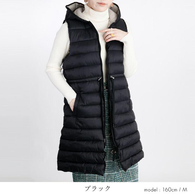 【送料無料】 ファイバーダウンロングベスト 5色 M-LL フード付 レディース アウター ベスト 中綿ベスト ロング丈 体型カバー 撥水 防寒 軽量 秋冬春 6363 |  | 13