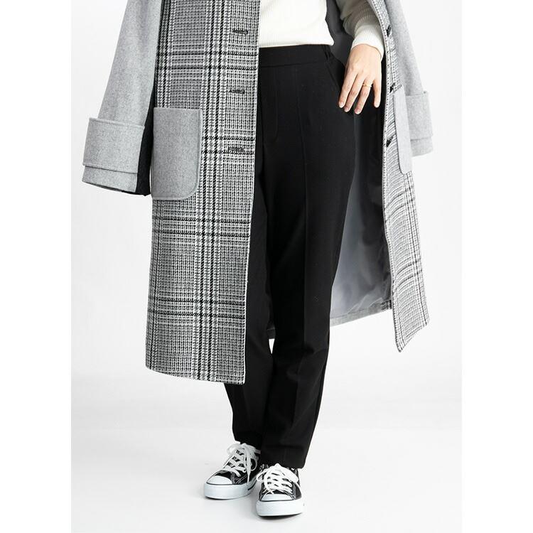 【送料無料/日本製】 裏起毛センターラインテーパードパンツ M-LL 6色 洗える 裏起毛 伸縮性 レディース ボトムス パンツ ウエストゴム カシミヤタッチ |  | 15