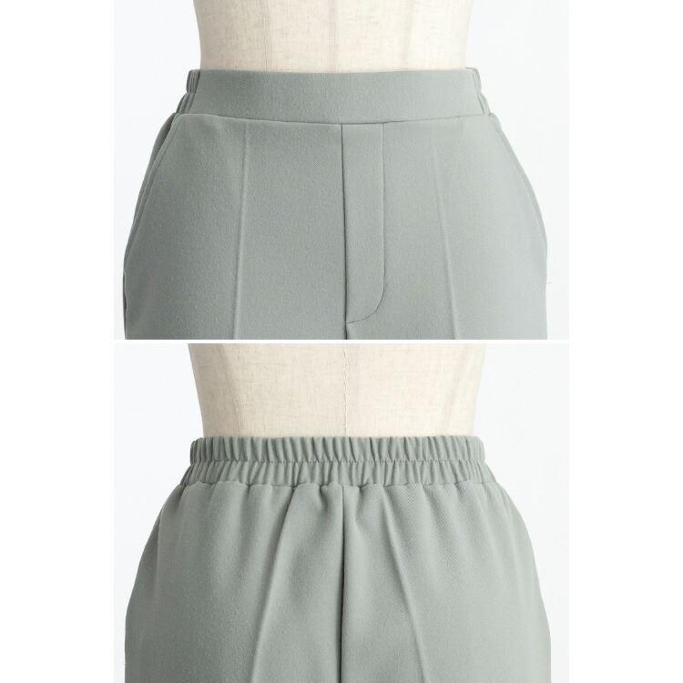 【送料無料/日本製】 裏起毛センターラインテーパードパンツ M-LL 6色 洗える 裏起毛 伸縮性 レディース ボトムス パンツ ウエストゴム カシミヤタッチ |  | 16