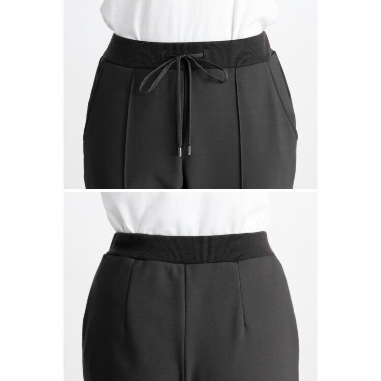 【再入荷】【送料無料】 裏起毛でぽかぽか、きれい見えストレッチテーパードパンツ M-LL 4色 洗える 裏起毛 伸縮性 レディース ボトムス パンツ ウエストゴム |  | 15